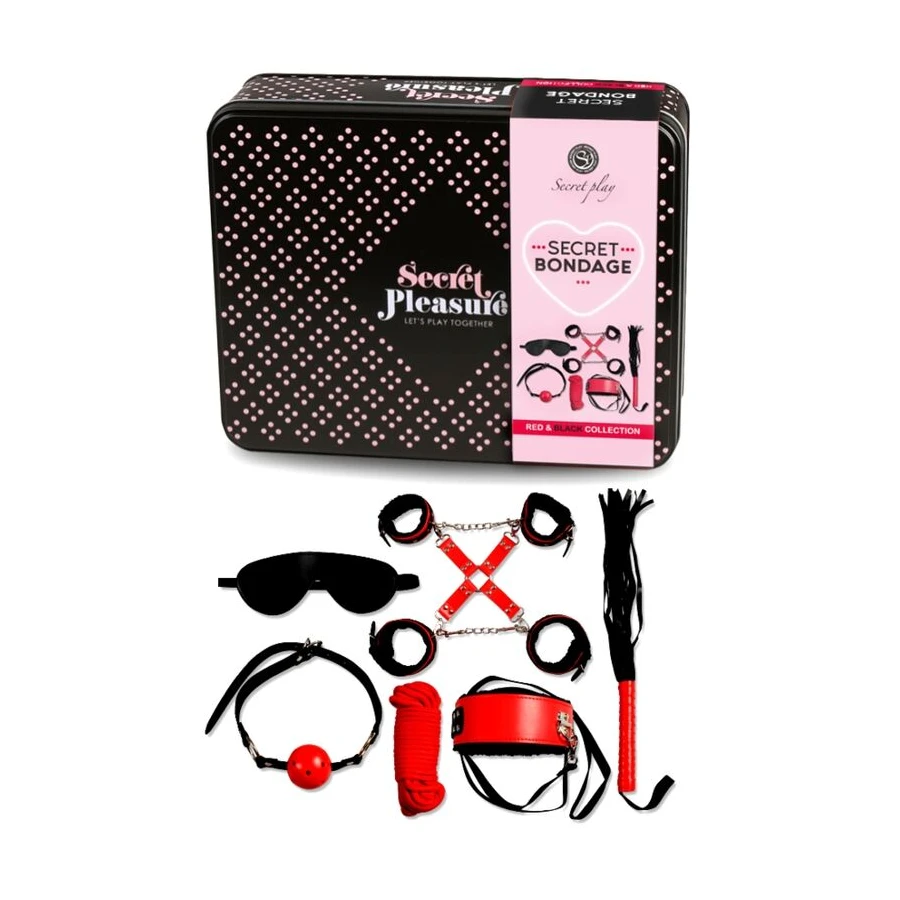 SECRETPLAY  BDSM KOMPLEKT 6 TK PUNANE KOLLEKTSIOON